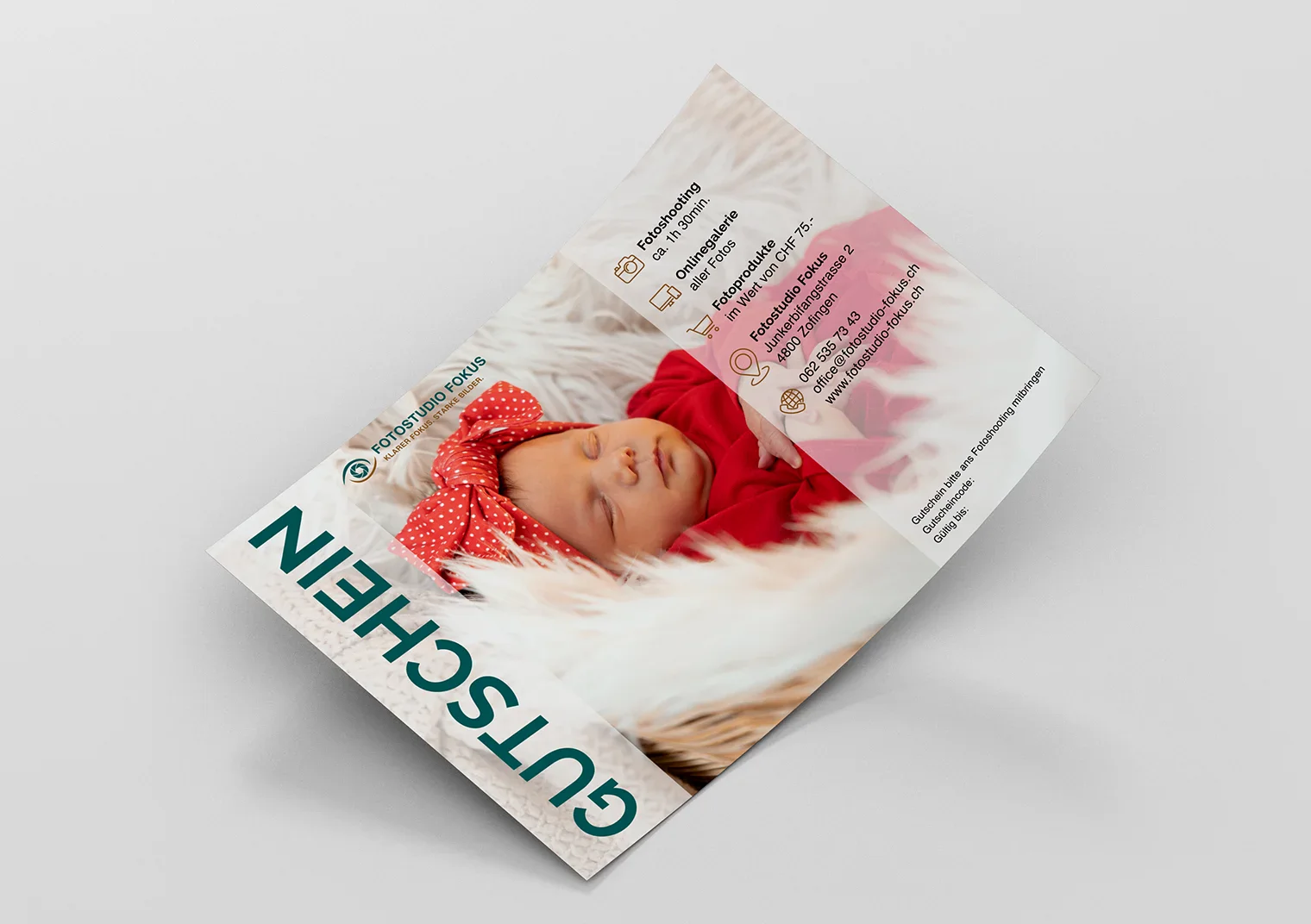 Newborn Fotoshooting Gutschein als Geschenk – Baby Shooting für Neugeborene