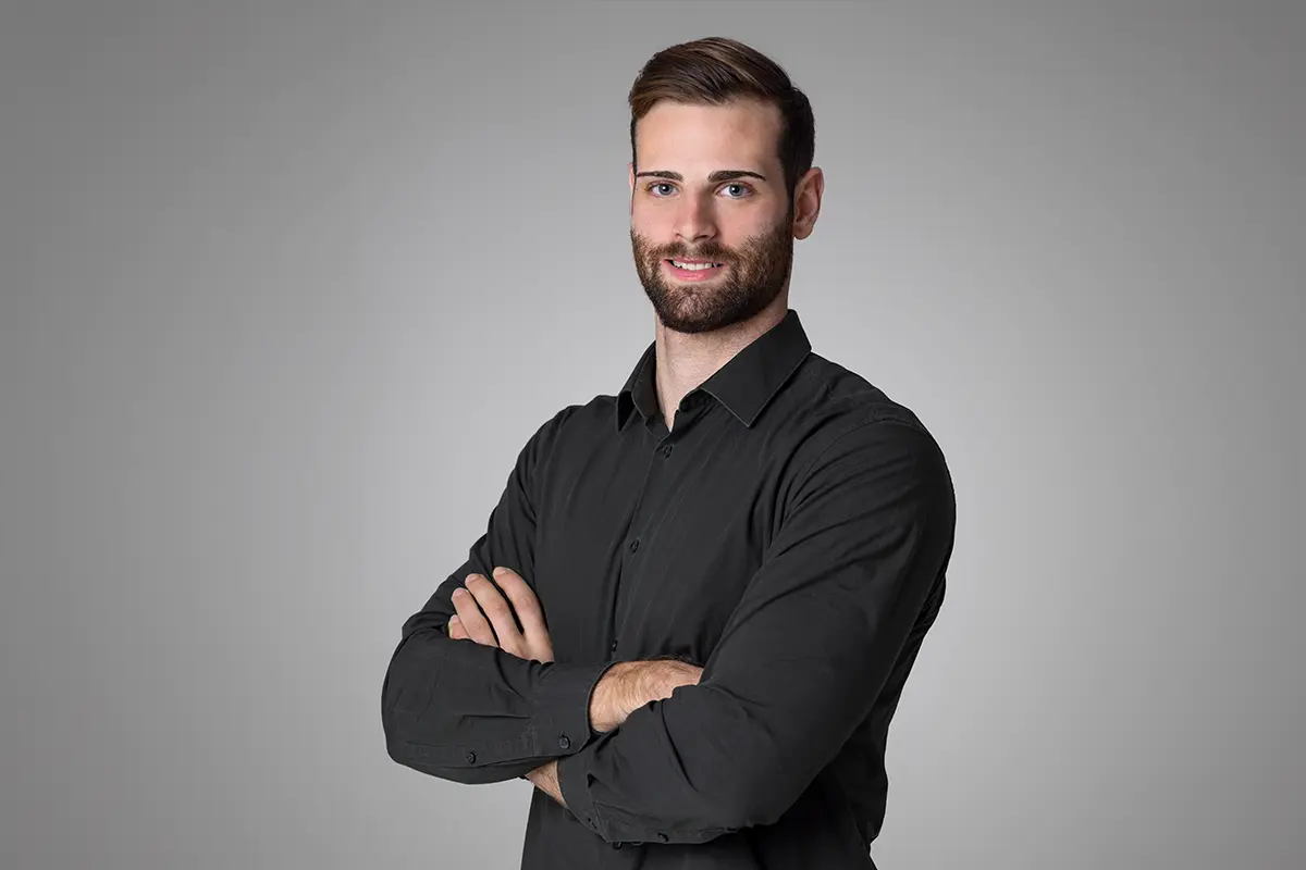Bewerbungsfoto Mann Business Portrait professionell Fotostudio Fokus Zofingen