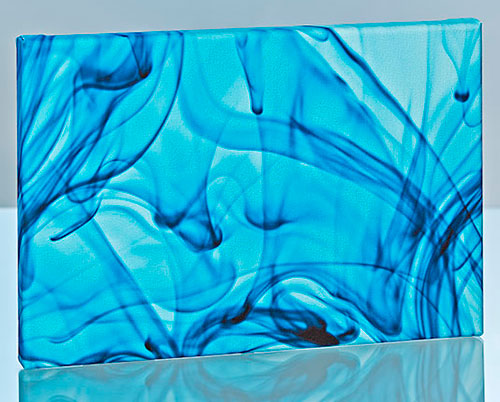 Abstraktes blaues Motiv als hochwertiges Leinwandbild