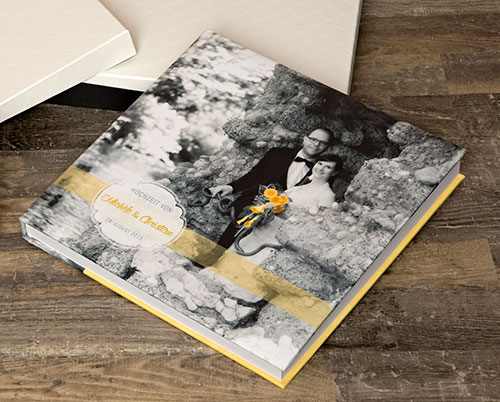 Hochzeitsalbum «Standard» mit persönlichem Hochzeitsfoto auf dem Einband
